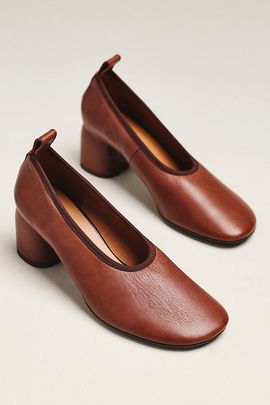 By Anthropologie Glove Round-Toe Pumps