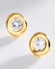 By Anthropologie Going Out Bezel Post Earrings - 1