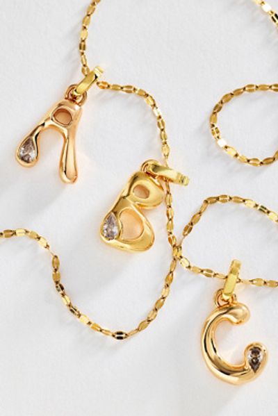 By Anthropologie Groovy Bezel Initial Charm
