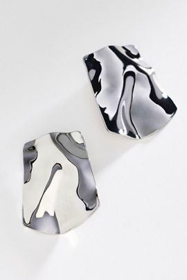 By Anthropologie Hammered Metal Post Earrings