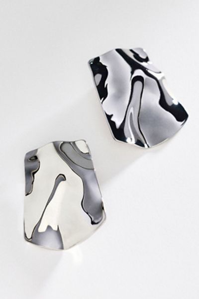 By Anthropologie Hammered Metal Post Earrings