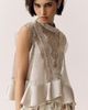 By Anthropologie Harmony Sheer Lace Peplum Blouse - 1