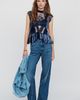 By Anthropologie Harmony Velvet Lace Peplum Blouse - 2