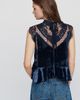 By Anthropologie Harmony Velvet Lace Peplum Blouse - 4