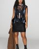 By Anthropologie Harmony Velvet Lace Peplum Blouse - 8