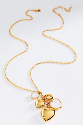 By Anthropologie Heart Cluster Pendant Necklace