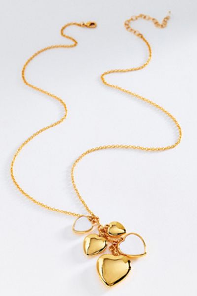 By Anthropologie Heart Cluster Pendant Necklace
