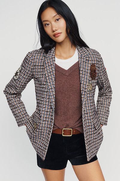 By Anthropologie Heritage Patchwork Blazer Jacket
