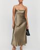 By Anthropologie Ingrid 100% Silk Midi Slip Dress - 7