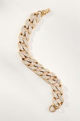By Anthropologie Jolene Layered Pave Link Bracelet