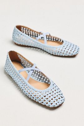 By Anthropologie Kierstan Woven Leather Ballet Flats