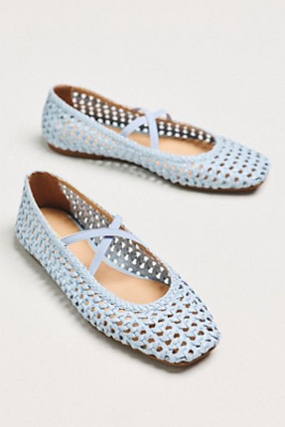 By Anthropologie Kierstan Woven Leather Ballet Flats