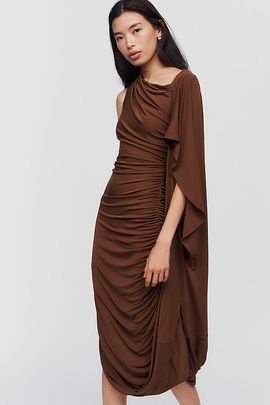 By Anthropologie Knit Draped Midi Dress
