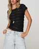 By Anthropologie Lace Ruffle Baby Tee - 1