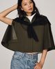 By Anthropologie Lace Scarf Poncho Trench Coat Jacket - 1