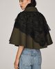 By Anthropologie Lace Scarf Poncho Trench Coat Jacket - 3