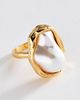 By Anthropologie Large Pearl Ring - 1