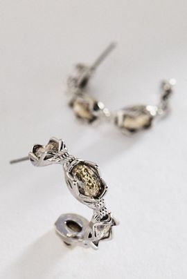 By Anthropologie Lattice Hoop Earrings