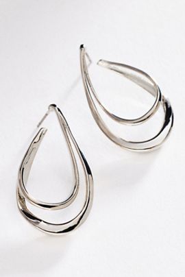 By Anthropologie Layered Teardrop Hoop Earrings