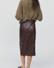 By Anthropologie Leather Snap Front Pencil Skirt - 3
