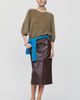 By Anthropologie Leather Snap Front Pencil Skirt - 4