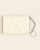 By Anthropologie Leather Studded Wallet with Keychain - 2