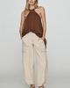 By Anthropologie Linen Cotton High Rise Wide Leg Utility Pants - 1