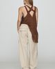 By Anthropologie Linen Cotton High Rise Wide Leg Utility Pants - 5