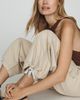 By Anthropologie Linen Cotton High Rise Wide Leg Utility Pants - 6