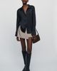 By Anthropologie Long-Sleeve Ruffled Silken Blouse - 4