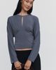 By Anthropologie Long Sleeve Keyhole Top - 1