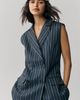 By Anthropologie Longline Pinstripe Vest Jacket - 1