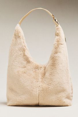 By Anthropologie Love Knot Faux Fur Slouchy Bag
