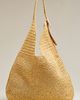 By Anthropologie Love Knot Mini Whipstitch Raffia Slouchy Bag - 2
