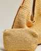 By Anthropologie Love Knot Mini Whipstitch Raffia Slouchy Bag - 3