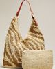 By Anthropologie Love Knot Raffia Buckle Slouchy Bag - 2