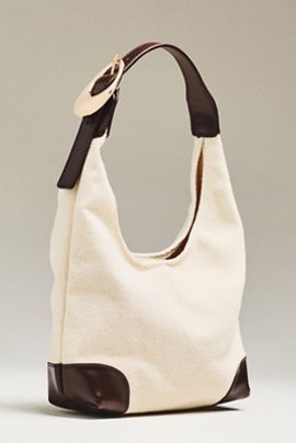 By Anthropologie Love Knot Slouchy Bag: Mini Canvas Buckle Edition