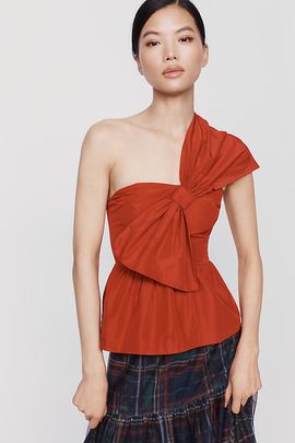 By Anthropologie @loverlygrey x Anthropologie Elodie One-Shoulder Blouse