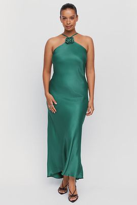 By Anthropologie @loverlygrey x Anthropologie Rosette Halter Midi Dress