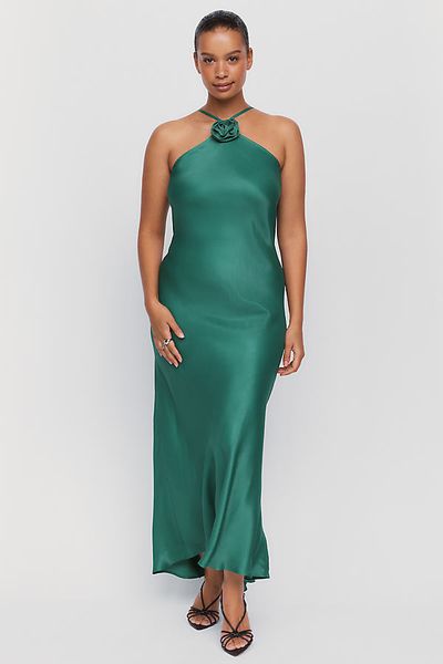 By Anthropologie @loverlygrey x Anthropologie Rosette Halter Midi Dress