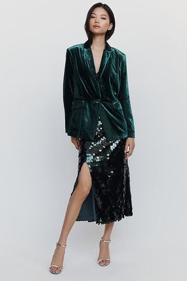 By Anthropologie @loverlygrey x Anthropologie Tessie Velvet Jacket