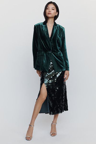 By Anthropologie @loverlygrey x Anthropologie Tessie Velvet Jacket