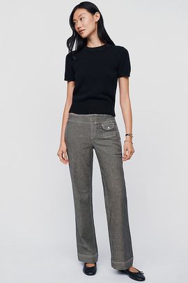 By Anthropologie Low-Rise Straight-Leg Utility Pants