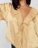 By Anthropologie Mariana Ruffled Tie Front Top - 6
