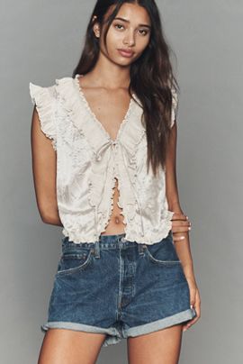By Anthropologie Mariana Sleeveless Tie-Front Top by Anthropologie