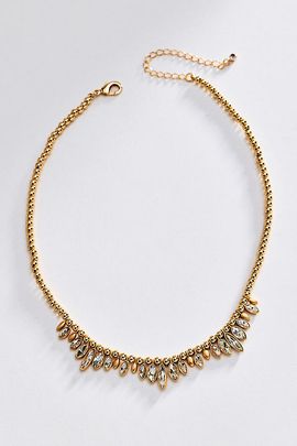 By Anthropologie Marquise Bezel Necklace