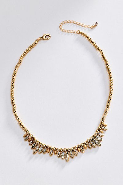 By Anthropologie Marquise Bezel Necklace