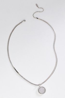 By Anthropologie Medallion Herringbone Necklace