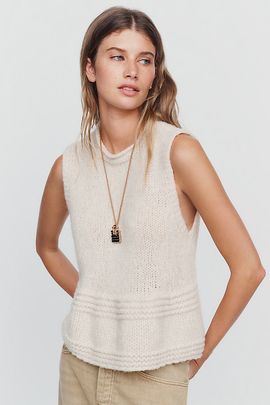 By Anthropologie Merino Wool Blend Sweater Tank Top