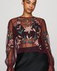 By Anthropologie Mesh Embroidered Top - 1